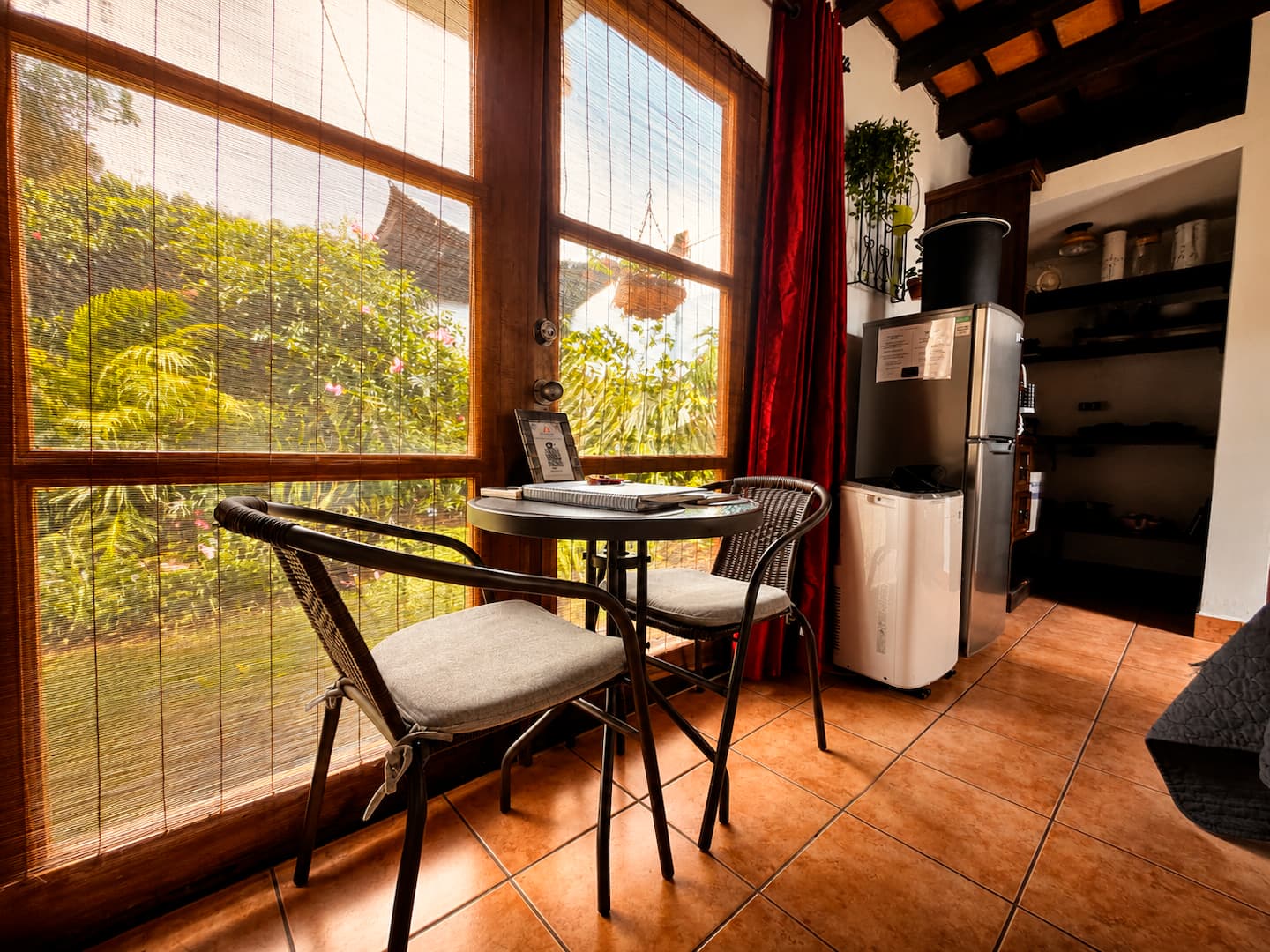 The breakfast table by Condesa’s garden-facing windows